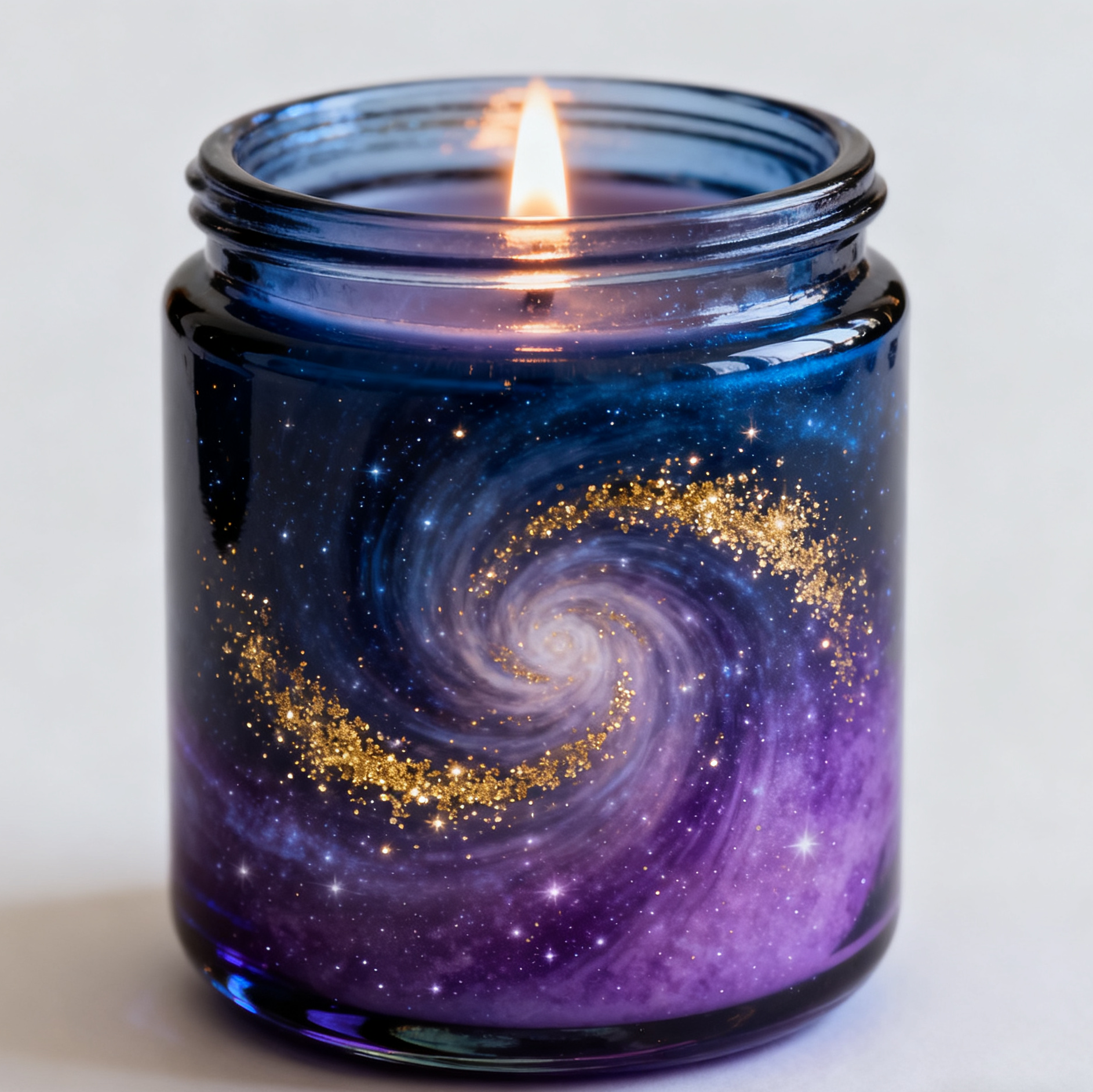 梦幻星空香薰蜡烛（渐变闪粉款）